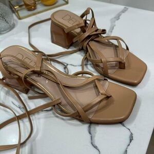 These tie up heels are a size 6.5.